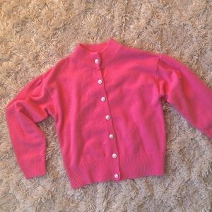 Mock neck Cardigan Pink Soft Sweater size M